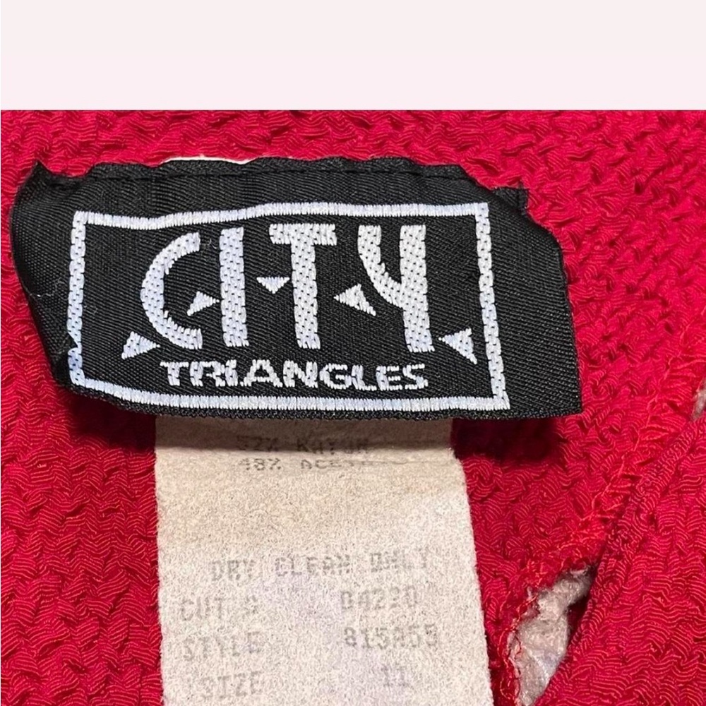 City Triangles 90s Red Ruffle Mini Dress - Picture 8 of 8